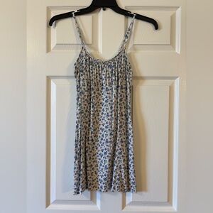 American Eagle Outfitters Floral Blue Mini Dress Size Small